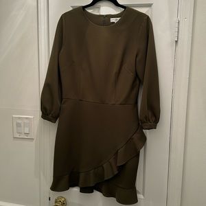 Waverly Grey Green Ruffle Dress